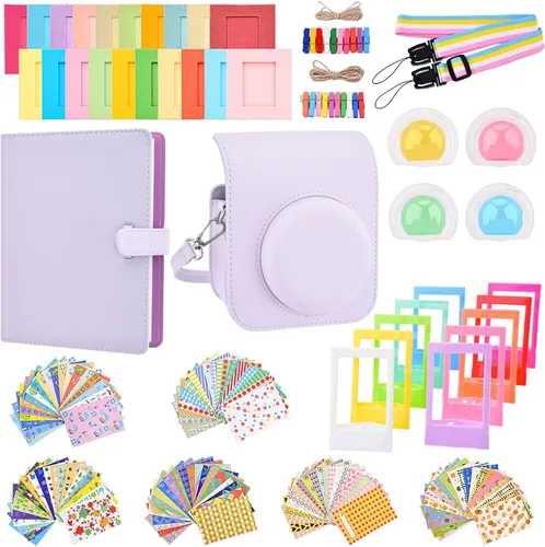 Miniatura 9 de Sunmns Mini 12 Kit de accesorios para cámara instantánea, paquete de accesorios compatible con cámara instantánea Instax Mini 12, incluye estuche