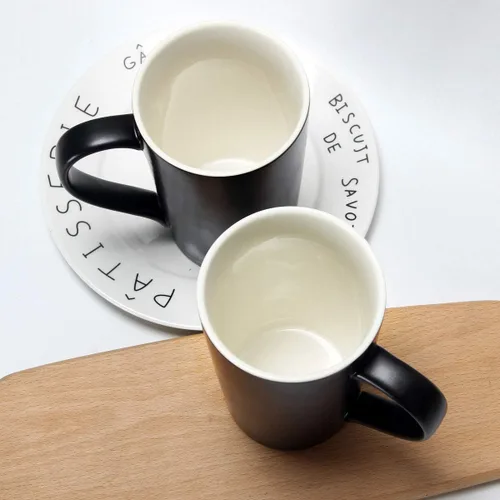 Miniatura 4 de Taza de Café de 20 Onzas Extra Grande, M007, Taza Alta Grande de Cerámica Lisa para Café con Leche, Capuchino y Té con Asa para Papá, Hombres