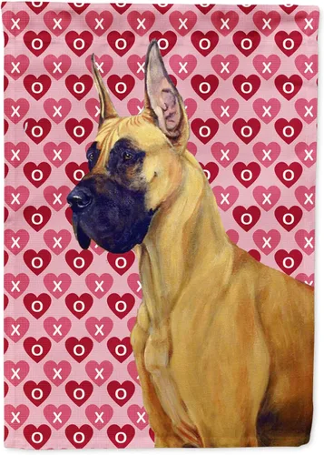 Miniatura 77 de Caroline's Treasures SS4484GF Bandera de jardín con diseño de bulldog inglés y corazones para el Día de San Valentín, bandera decorativa para patio