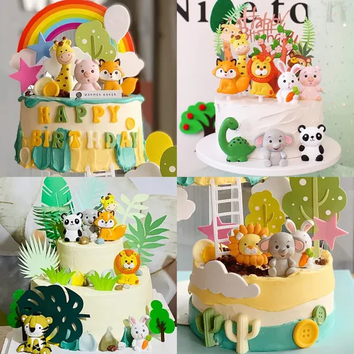 Miniatura 4 de Moldes de fondant de animales, moldes de chocolate de conejo de león, moldes de silicona de dinosaurio de jirafa, elefante, dinosaurio, moldes