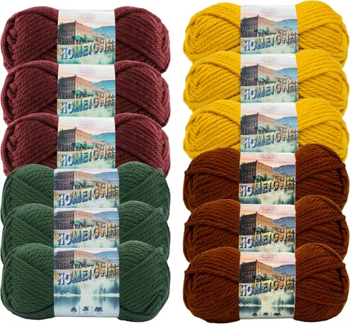 Miniatura 66 de Lion Brand Yarn Hometown - Ovillo de lana súper voluminoso para tejer, ganchillo y manualidades, 1 unidad, Phoenix Azalea