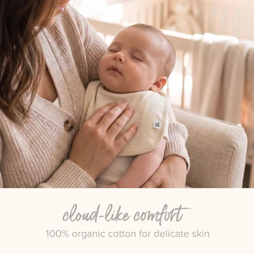 Miniatura 4 de Burt's Bees Baby Baberos unisex para bebé, trapos de baba de hombro de solapa, 100% algodón orgánico con baberos absorbentes de toalla de rizo Abeja