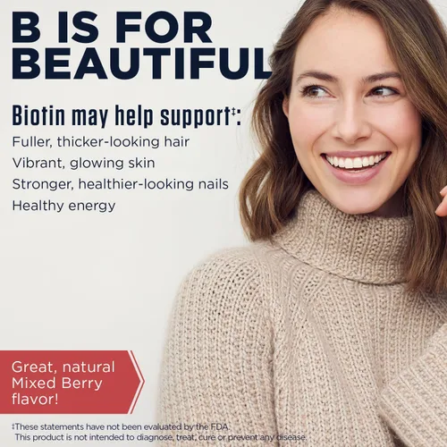Miniatura 3 de KAL Ultra Biotin 10000mcg - Suplemento capilar de biotina para mujeres y hombres - Vitamina B7 de alta potencia - Cabello saludable, piel y uñas