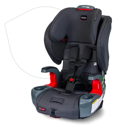 Miniatura 12 de Britax Grow with You ClickTight Asiento de Coche Arnés-2-Elevador, Elevador de Respaldo Alto 2-en-1, Contorno Negro