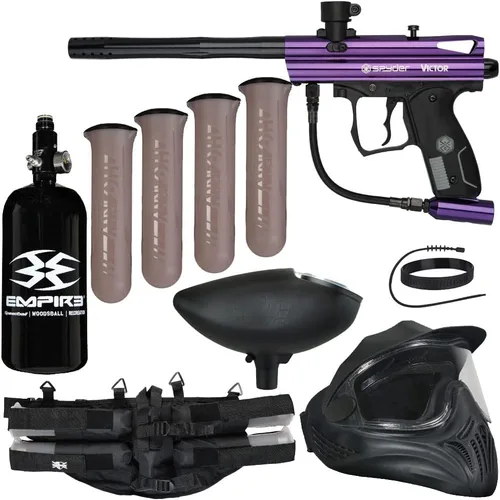 Action Village Kingman Spyder Victor - Kit de pistola de paintball legendaria Púrpura