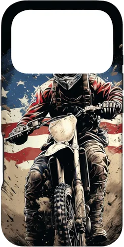Miniatura 30 de Dirt Bike American Flag Motocross Enduro Biker 4th of July Case for iPhone 17