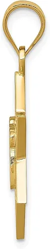 Miniatura 2 de Collar con dije de estrella de David de oro amarillo de 14 quilates con dije de estrella de David, joyería fina religiosa de Judaica para mujeres