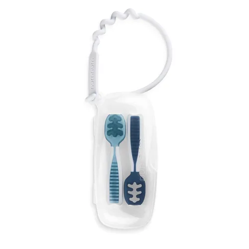 Juego de cucharas para bebé NumNum, cucharas pre-silicona GOOtensils para niños de 6+ meses - Primera etapa, destete guiado por el bebé (BLW),