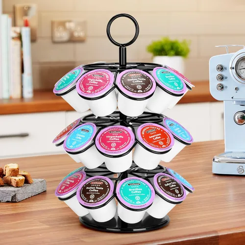 Miniatura 6 de ROWISE Soporte para cápsulas de café, organizador de carrusel de cápsulas de café