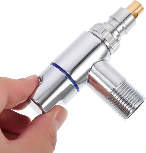 Miniatura 7 de 2 válvulas de cierre de acero inoxidable para lavadora, válvulas de parada de ángulo de 1/2 pulgada con chapado de espejo para uso doméstico, mini