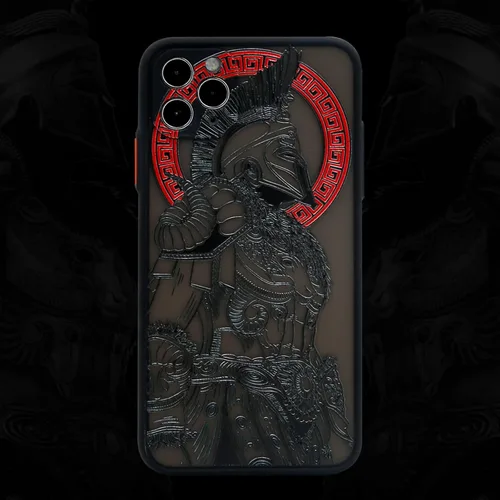 Miniatura 11 de Cool Gladiator - Funda para teléfono con relieve 3D, compatible con iPhone 7/8/SE, transparente esmerilado y moderno