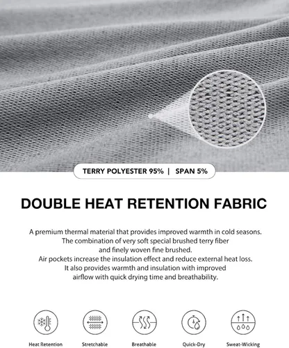Miniatura 6 de ATHLIO - Pantalones y camisas de compresión térmicos para hombre, capa base de microfibra suave y cálida, para invierno y climas fríos.