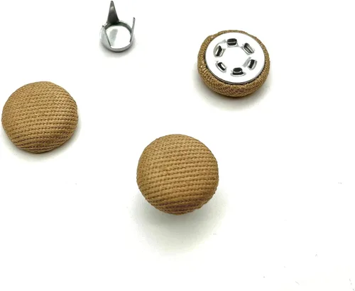 Miniatura 7 de Gorra de béisbol de 5/8 pulgadas / 0.630 in, con botones, botón superior, repuesto para fabricación, suministros de reparación color marrón H155E