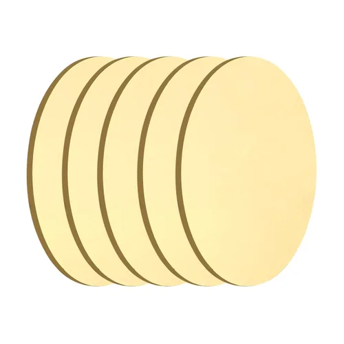 Miniatura 13 de MECCANIXITY 2 Piezas Placa Redonda de Latón, 150mm (5.91") de Diámetro Láminas de Cobre Puro, Lámina de Metal de Latón Cobre H62 de 0.5mm