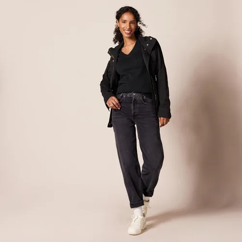 Miniatura 5 de Suéter Tienda Essentials para mujer, 100% algodón, de manga larga, con cuello en V