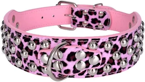 Miniatura 20 de Collar de perro con tachuelas, collar de perro de cuero con pinchos de 2 pulgadas para perros medianos y grandes Pit Bull Mastiff Bully Boxer