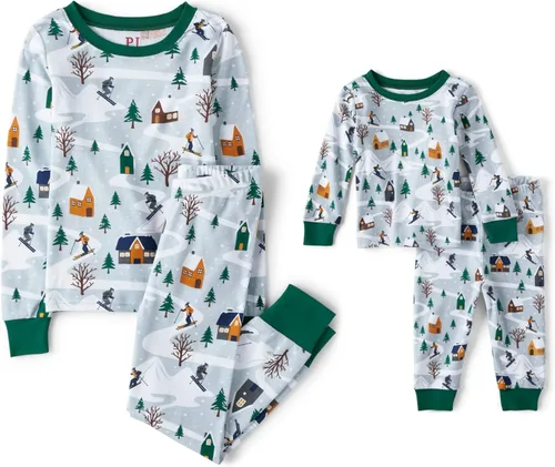 Miniatura 29 de The Children's Place Pijama de Navidad unisex para bebé, algodón Esqueleto