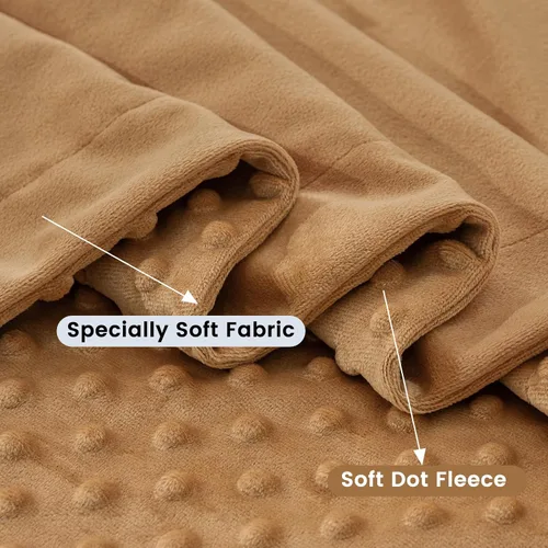 Miniatura 3 de david's kids - Manta de microforro polar minky para niños y niñas, neutra con doble capa y puntos en relieve relajantes, manta ligera y suave