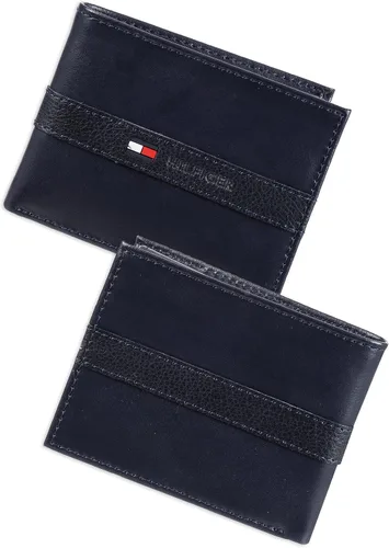 Miniatura 2 de Tommy Hilfiger Cartera de cuero genuino para hombre con múltiples ranuras para tarjetas
