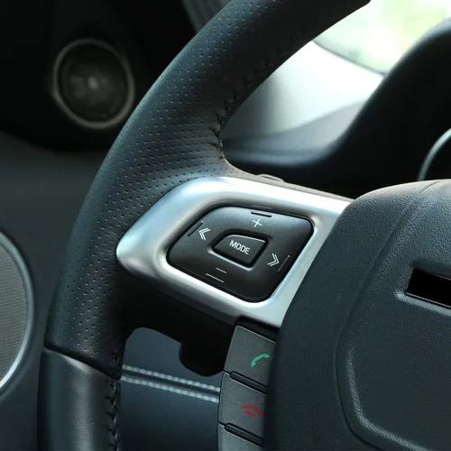 Miniatura 5 de Cubierta de interruptor de botón de volante de coche ABS cromado para Land Rover Range Rover Evoque 2012-2017