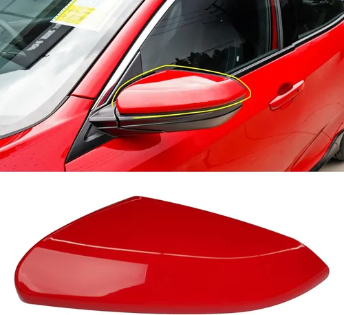 Miniatura 8 de Moonlinks Compatible con cubierta de espejo lateral del lado del pasajero para Honda Civic 2016-2021, negro brillante para Civic de 10ª