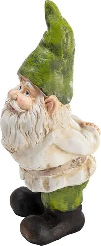 Miniatura 8 de Alpine Corporation Estatua Decorativa de Gnomo de Jardín Tradicional para Exteriores de 12 Pulgadas de Alto para Patio Gnomo de jardín tradicional