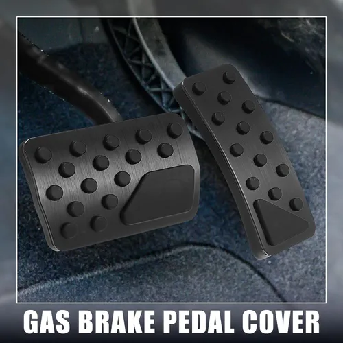 Miniatura 2 de X AUTOHAUX 1 juego de pastillas de pedal de freno de acelerador de gas para Jeep Grand Cherokee para Dodge Durango 2011-2021 negro