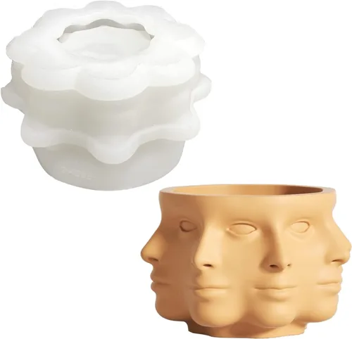 Miniatura 8 de Nicole - Moldes de silicona para hormigón, diseño de calavera 3D, para suculentas, maceta de bricolaje, decoración del hogar, cactus para SH0861