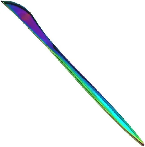 Miniatura 7 de JASHII Lujo 24 piezas de acero inoxidable 18/10 con titanio colorido plateado multicolor cubertería juego de cubiertos, color arco iris, servicio
