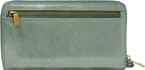 Miniatura 2 de Fossil Liza - Cartera de cuero con cremallera alrededor para mujer con correa retráctil para la muñeca