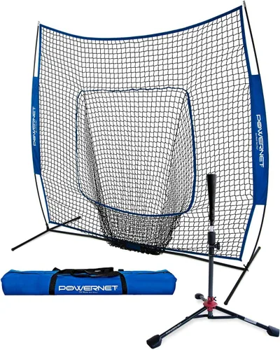 Miniatura 14 de PowerNet Baseball Softball Practice Net 7x7 with Baseball Accessories for Practice Pitching, Batting & Fielding, Ball Caddy, Weighted Baseballs, Tee