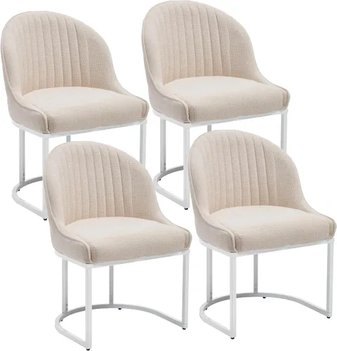 Miniatura 10 de Juego de 2 sillas de comedor de terciopelo, sillas de comedor tapizadas con patas de metal dorado, sillas auxiliares modernas para cocina, sillas