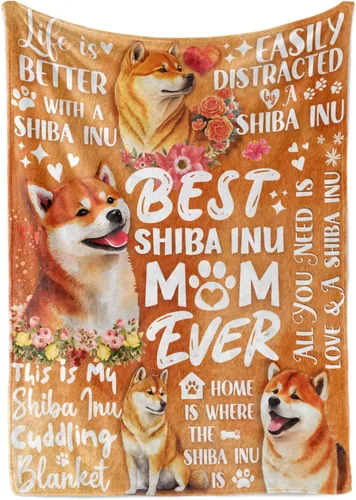 Huglanket Regalos Shiba Inu para mujer, manta única de franela Shiba Inu, 50 x 65 pulgadas, agradable al tacto, regalo novedoso