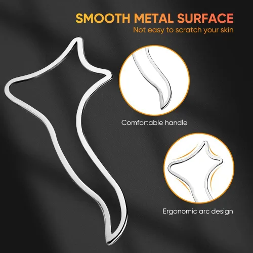 Miniatura 4 de ONUEMP Ice Gua Sha - Raspador muscular, herramientas de terapia de masaje de acero inoxidable, escultura corporal, kit de maderoterapia colombiana