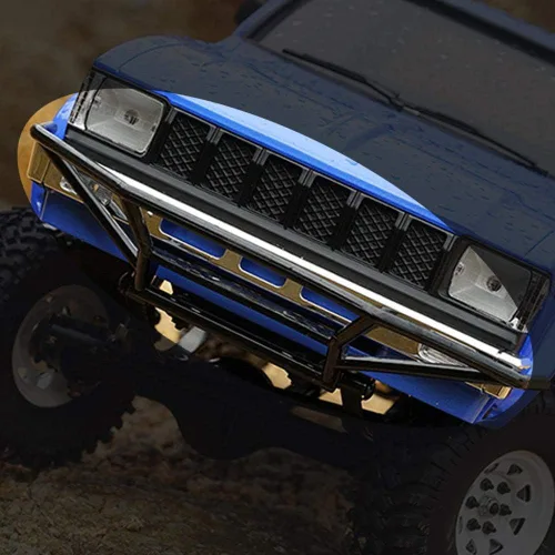 Miniatura 5 de Parachoques de coche RC, parachoques delantero trasero de metal para parachoques de oruga RC escala 1/10 con protección resistente para entusiastas
