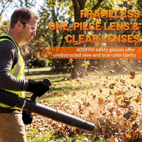 Miniatura 5 de Gafas de seguridad transparentes a granel de 100, lentes resistentes a impactos ANSI Z87.1, protección ocular para laboratorio, construcción 40