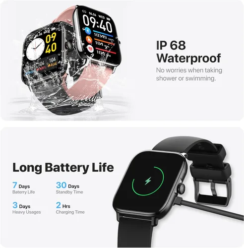 Miniatura 6 de Leeyalan Reloj inteligente para hombres y mujeres (respuesta/hacer llamadas/control de voz AI) 1.91 pulgadas para teléfonos Android, iPhone Samsung