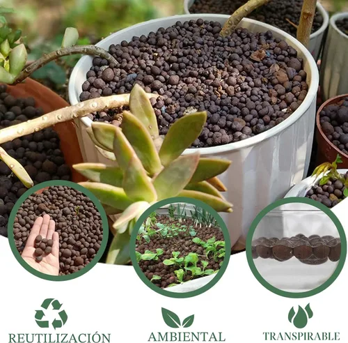 Miniatura 6 de Suministros hidropónicos de arcilla expandida Leca de 2 libras para plantas de jardín de interior (2 libras)