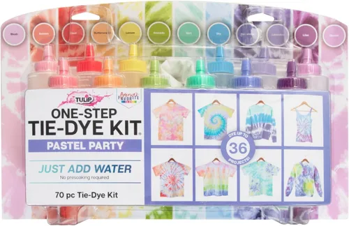 Miniatura 7 de Tulip One-Step Tie-Dye Kit 12 botellas grandes de color arcoíris de 4 onzas Manía