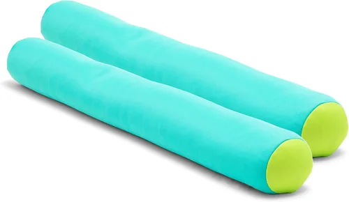 Miniatura 31 de Big Joe Flotador de piscina de fideos que no necesita inflado, malla de doble cara aguamarina/verde, Jumbo 4 pies Agua/Verde