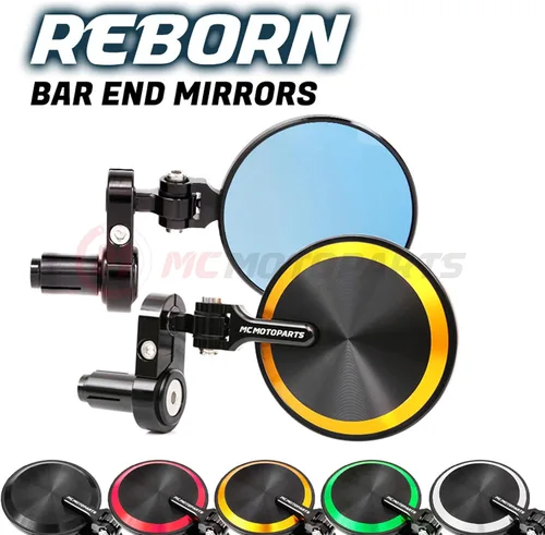 Miniatura 6 de Espejos de barra CNC Gold Reborn – Compatible con GSXR 600, 750, 1000, 1300, CBR600RR, CBR1000RR, SV650, SV1000, SFV650 – Aluminio mecanizado