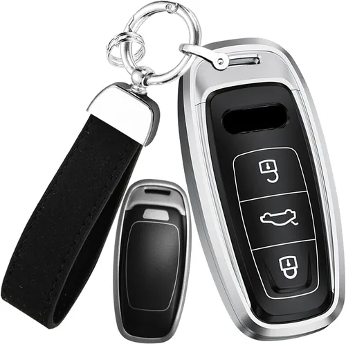 ontto Llavero inteligente con control remoto y protección de 360 grados, funda de metal para llaves de coche, funda de resina, elegante funda para