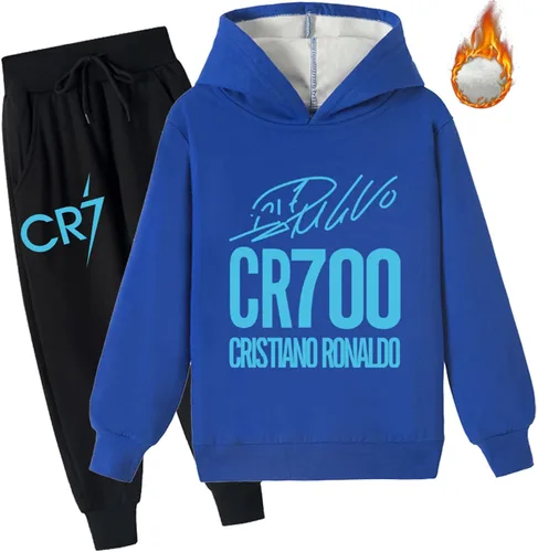 Miniatura 3 de UMocan Cristiano Ronaldo - Conjunto de sudadera con capucha y pantalones deportivos CR7 para niño