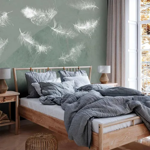 Miniatura 17 de artgeist Mural de pared de plumas de 98 x 69 pulgadas, tamaño XXL, no tejido, de forro polar, para decoración de pared, impresión fotográfica, #10