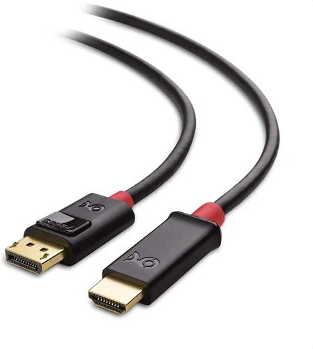 Cable Matters Cable unidireccional 4K DisplayPort a HDMI – Cable DP a HDMI chapado en oro, puerto de pantalla a HDTV/monitor/proyector Cable de