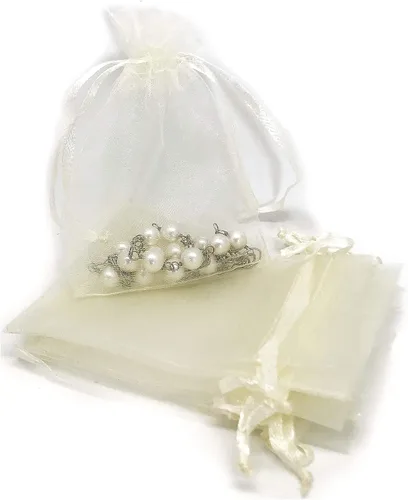 Miniatura 36 de TheDisplayGuys - Paquete de 48 bolsas de regalo de organza transparente negra de 2 x 2-3/4 pulgadas con cordón, bolsas de regalo para joyas, bolsas