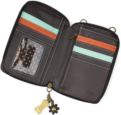 Miniatura 4 de CHALA Cartera cruzada para teléfono celular, bolso de mano multicolor de piel sintética para mujer con correa ajustable