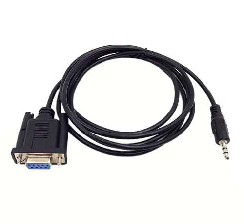 Miniatura 2 de DB9 9 pines hembra a 0.138 in macho cable serie RS232 a 1/8 pulgadas cable de conversión - 6FT/1.8M