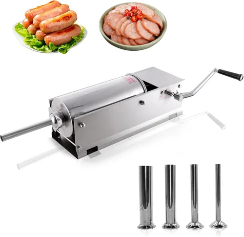 Miniatura 8 de Hakka - Llenador de carne vertical de acero inoxidable de 22 libras (10 L)