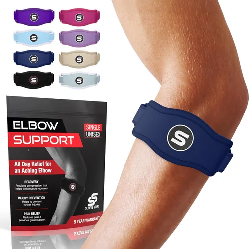 Miniatura 12 de Sleeve Stars - Codera de tenis para hombres y mujeres, codera para tendinitis, codo de tenis, codo de golfista, soporte de contrafuerza para alivio